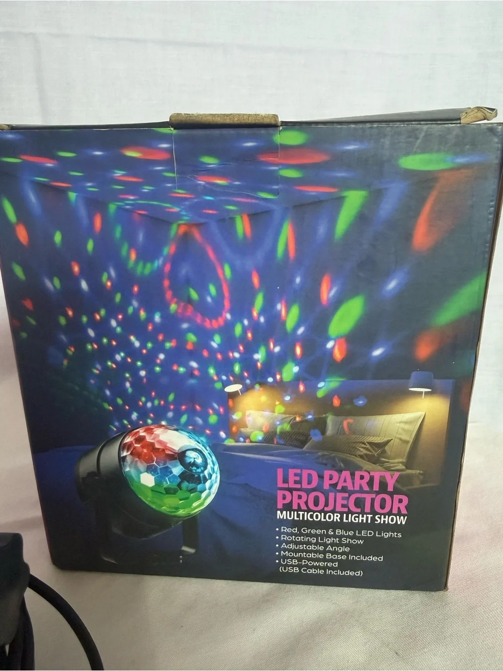 BRIGHTSIDE Multicolor LED Party Light - Black